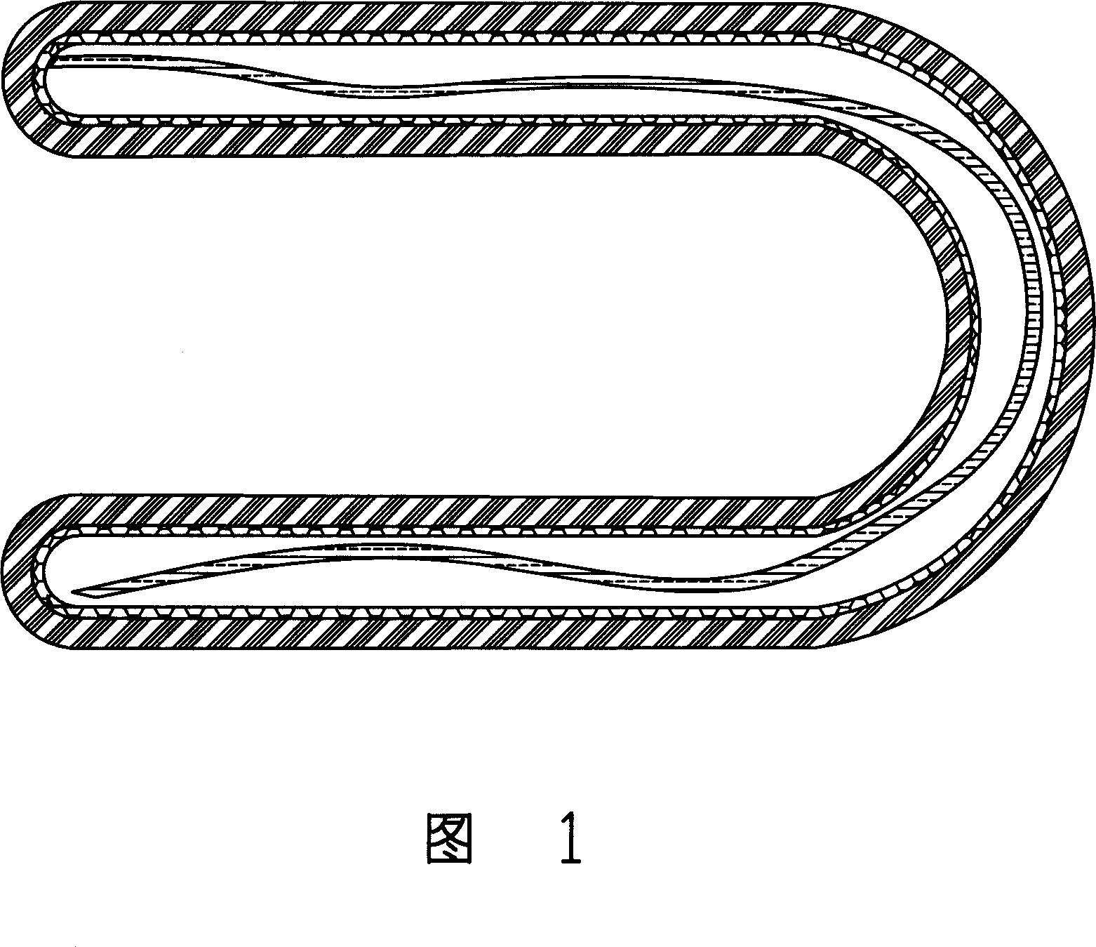 Composite hot pipe and its production