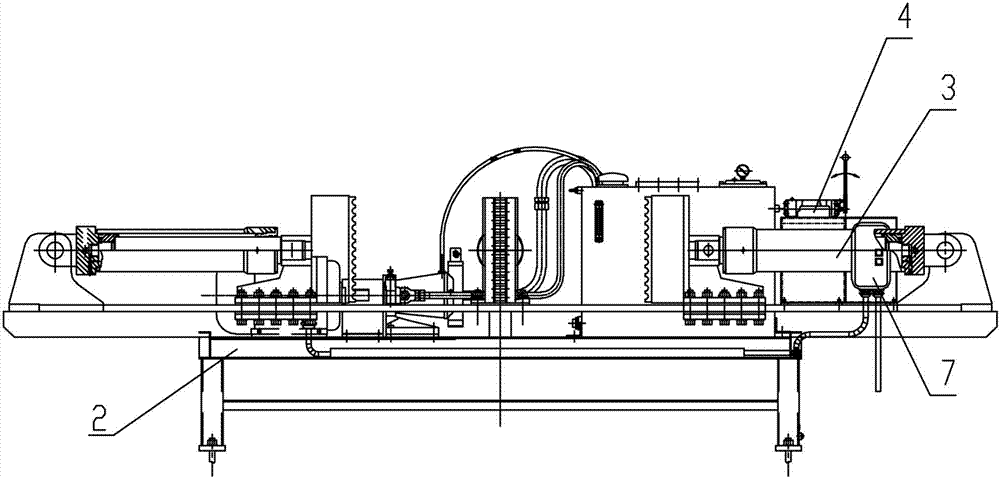 Scrap tire hub hydraulic detaching machine and scrap tire hub hydraulic detaching method