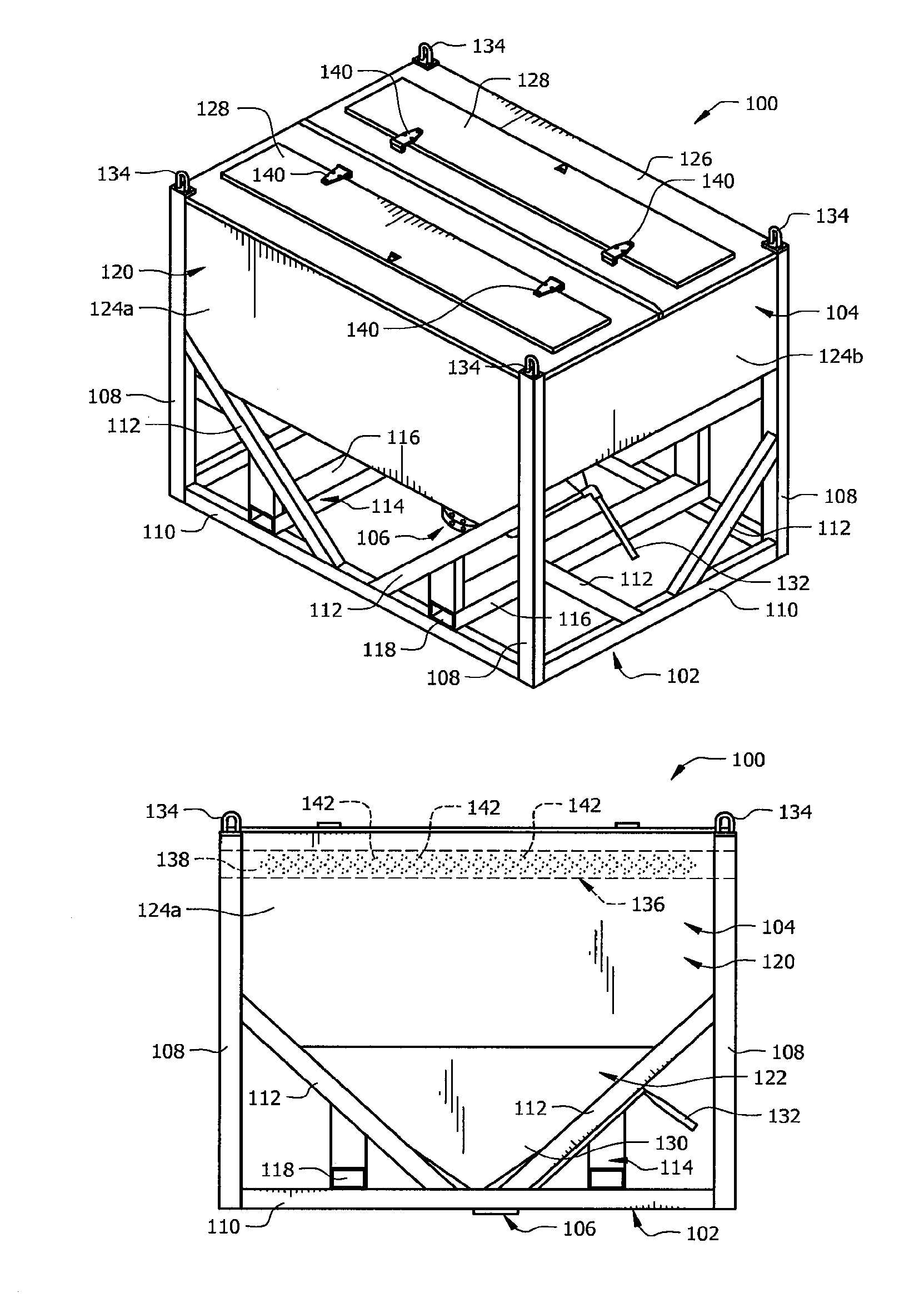 Systems and methods for bulk material storage and/or transport