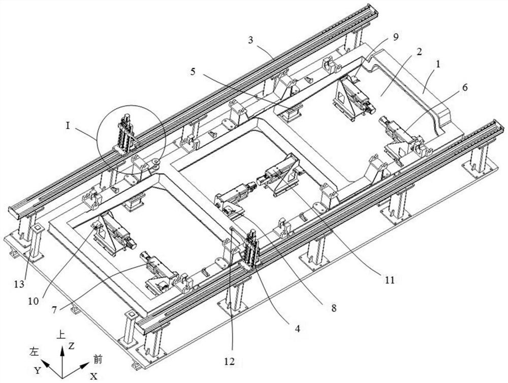 Locomotive framework pull rod seat deformation measurement platform and method based on machine vision