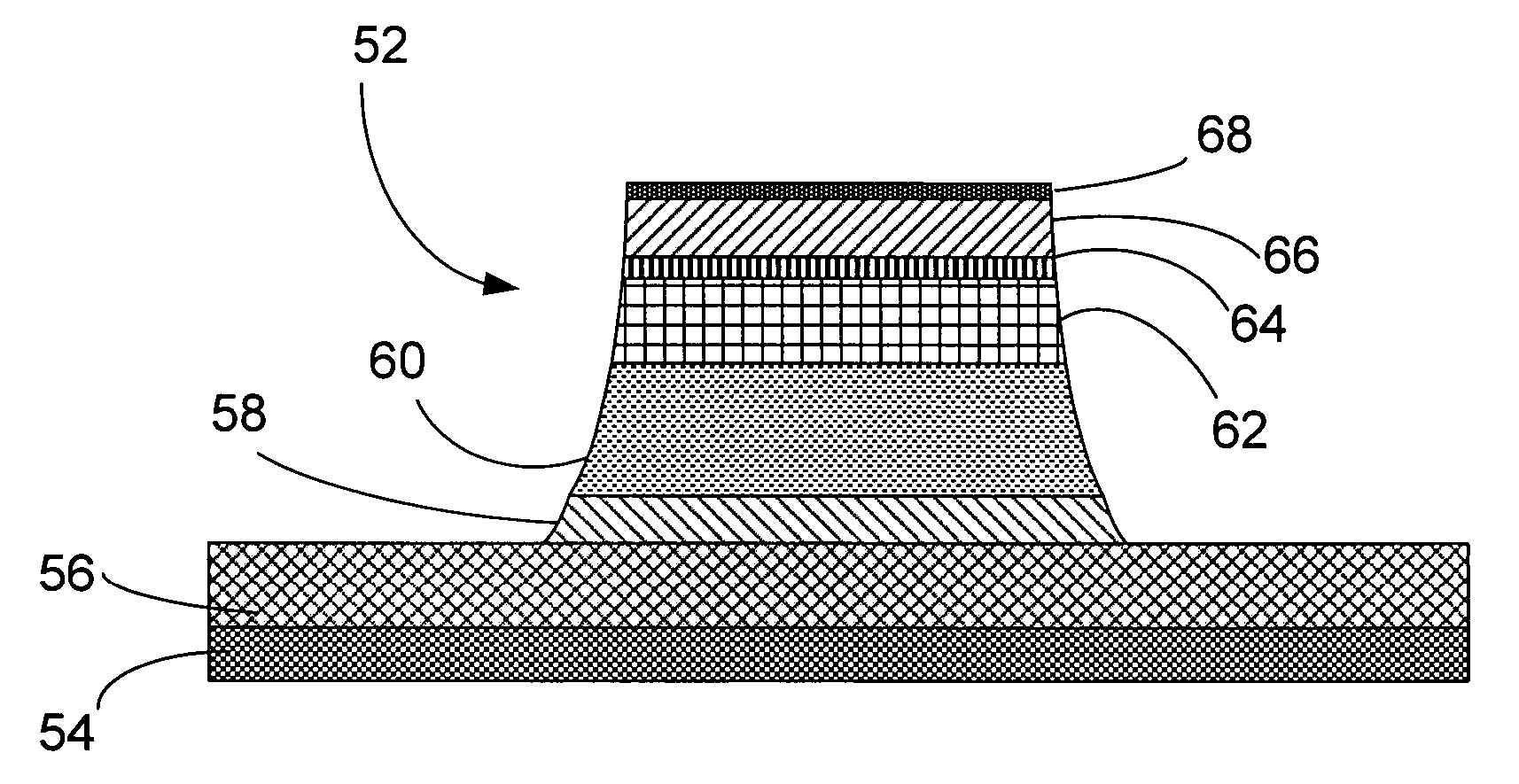 Method of fabrication for read head having shaped read sensor-biasing layer junctions using partial milling