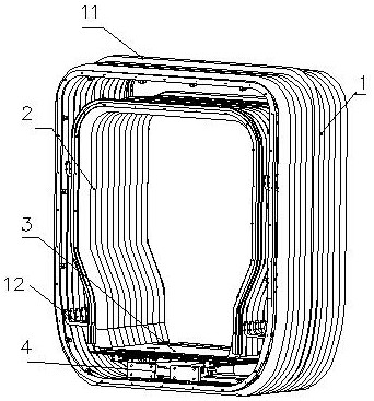 Suspension train car end connection method and system