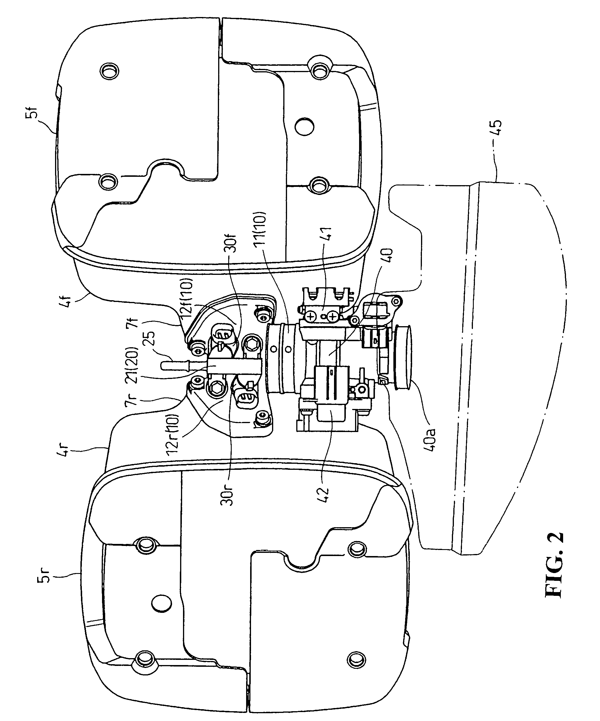 Injector mounting structure of V-type internal combustion engine