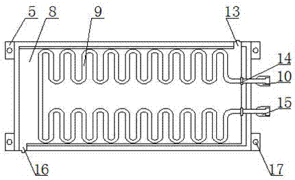 Heat dissipation device of automobile air conditioner condenser