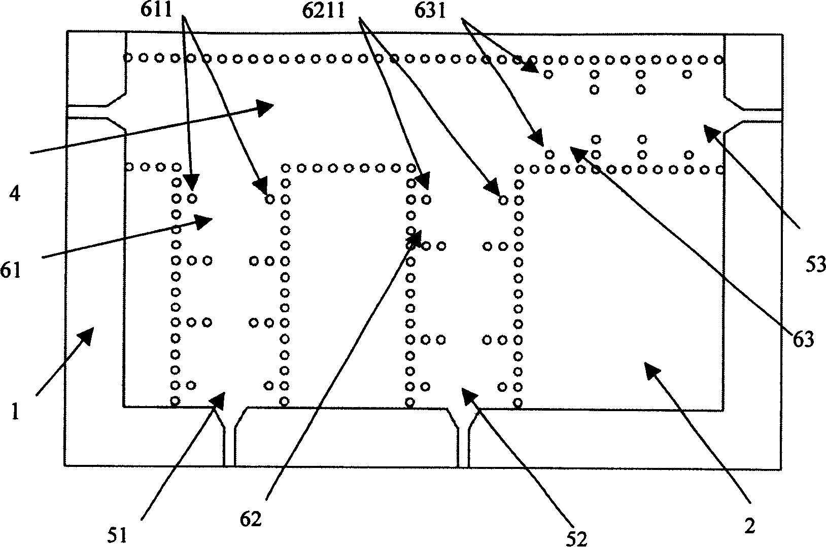 Chip integrated waveguide multiplexer