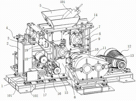 Improved roller type high-frequency vibration crusher