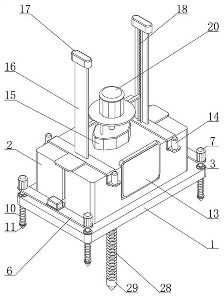 Land subsidence monitoring device for tunnel construction and detection method thereof