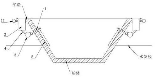 Overturn-preventing device for ship