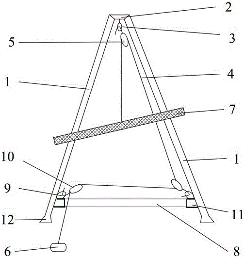 Novel holding pole