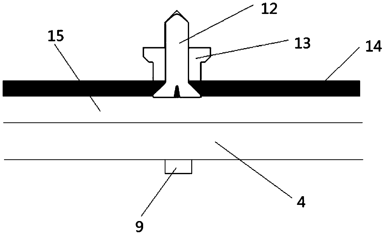 Detection device for detecting bonding quality of glass shielding door