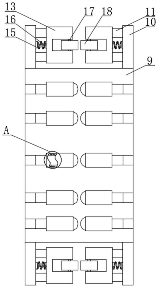 A straightening device for a spring machine