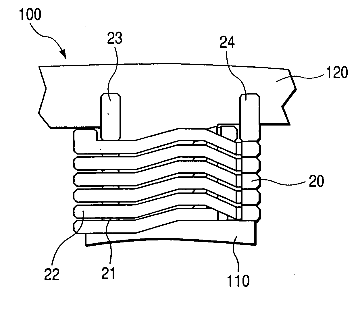 Concentrated winding stator coil for an electric rotary machine