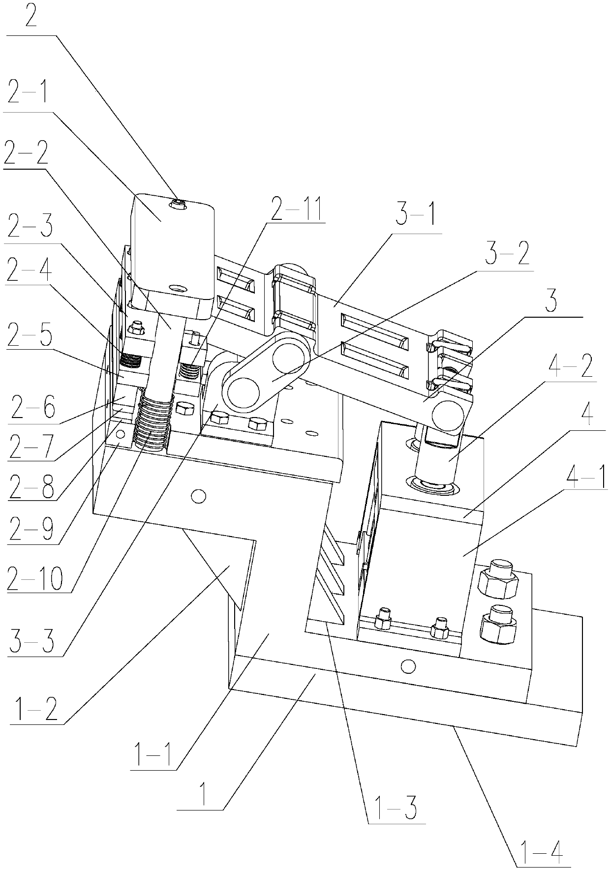 Pneumatic flexible electrode heating clamping device for aluminum alloy member and in-mold quenching forming method