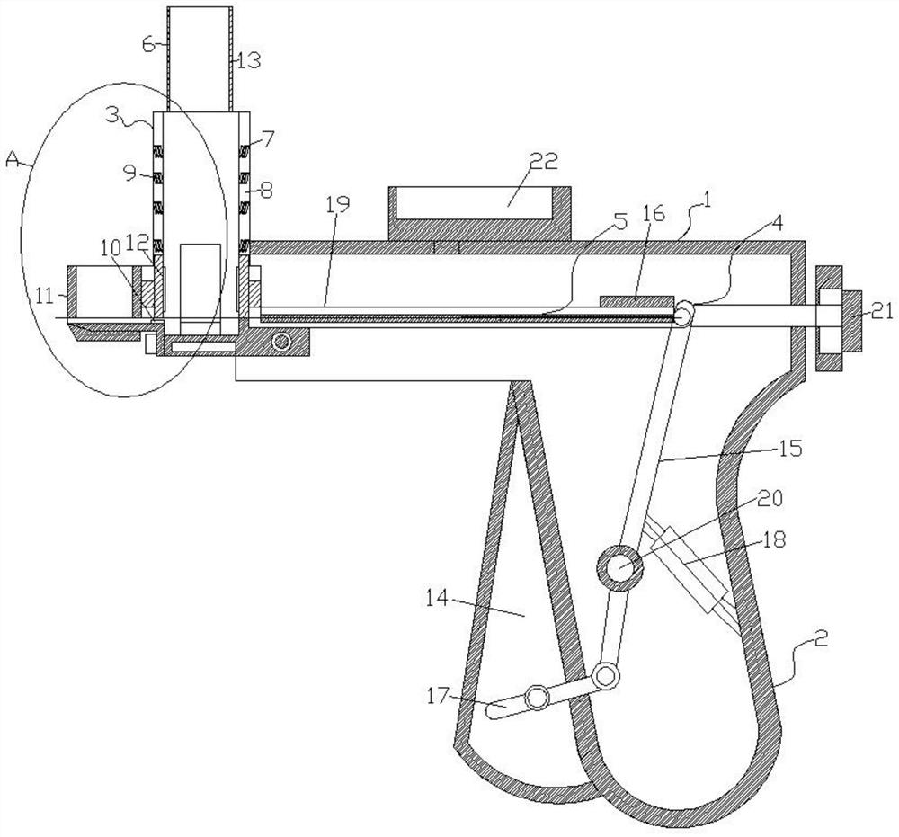 Novel veterinary long-handle injection gun convenient to use