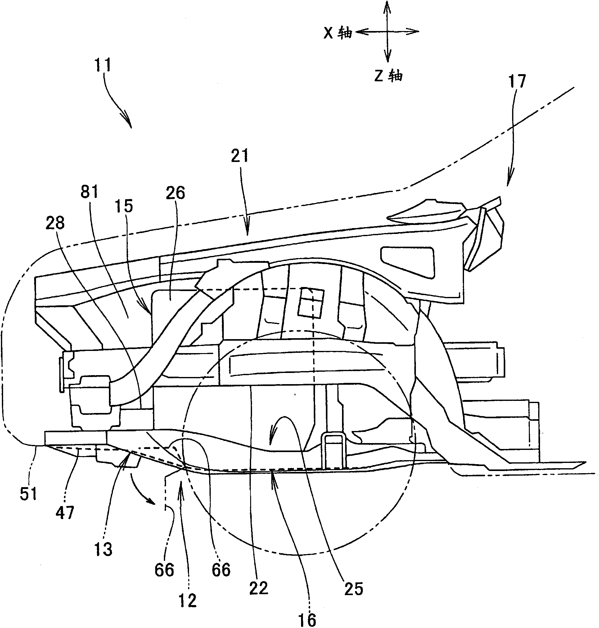 Lid-fastening structure