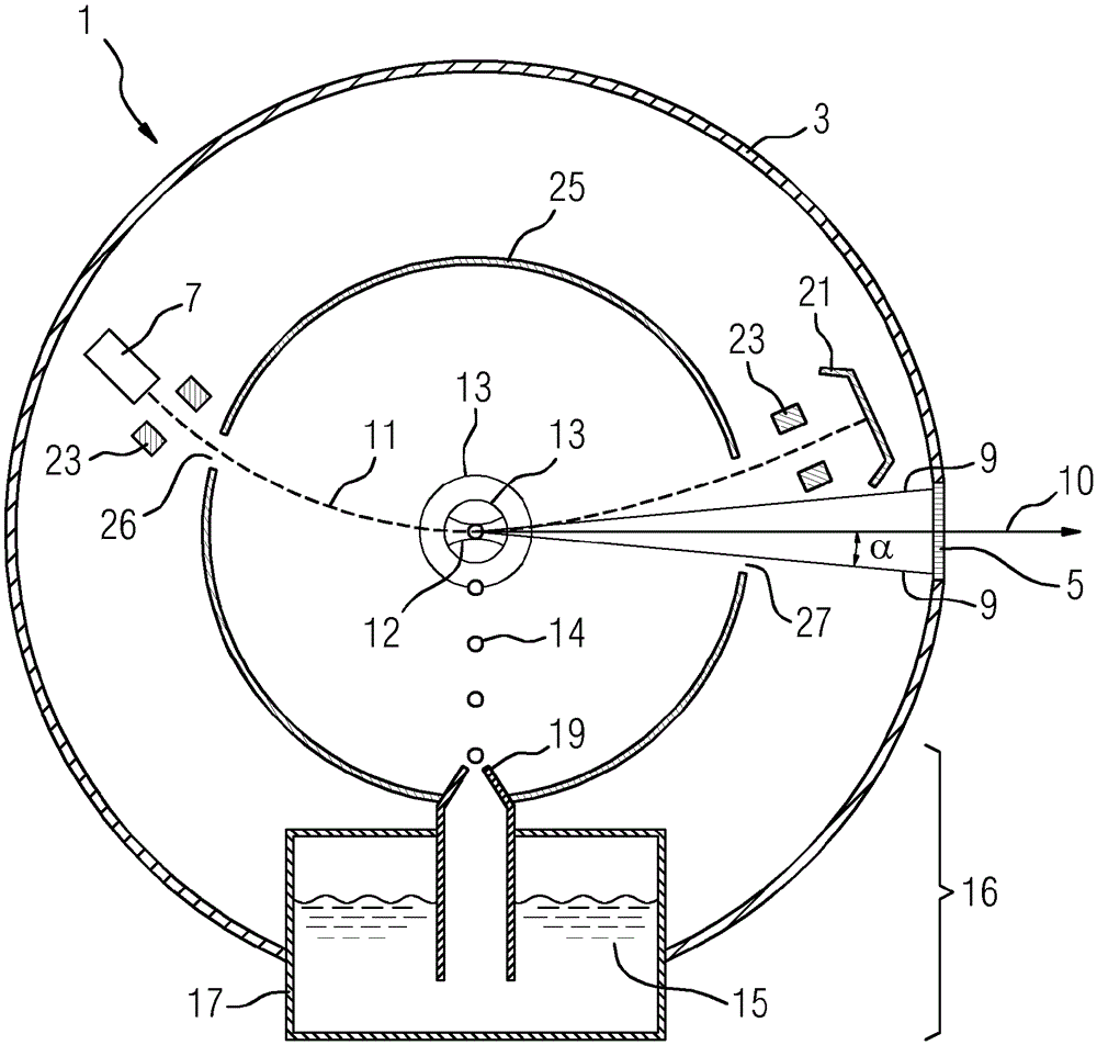 X-ray source and method for producing x-rays