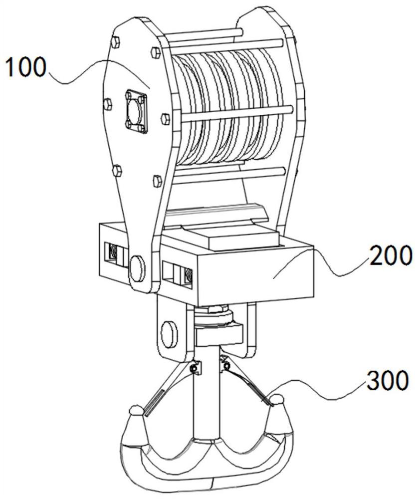 A kind of flexible buffer crane hook