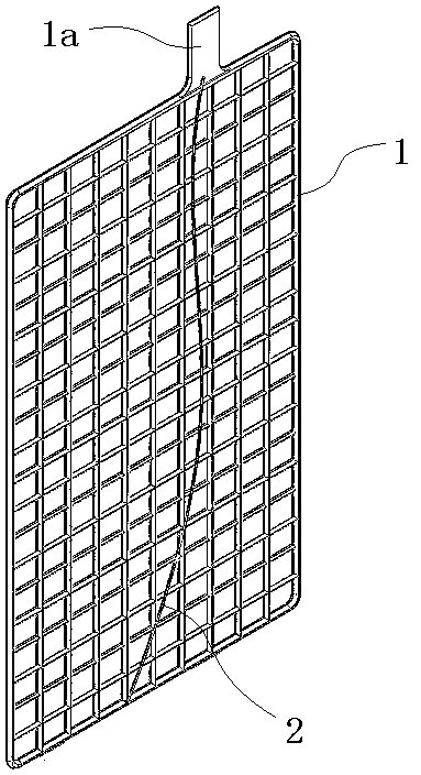 High conductivity grid structure and processing method of lead-acid battery