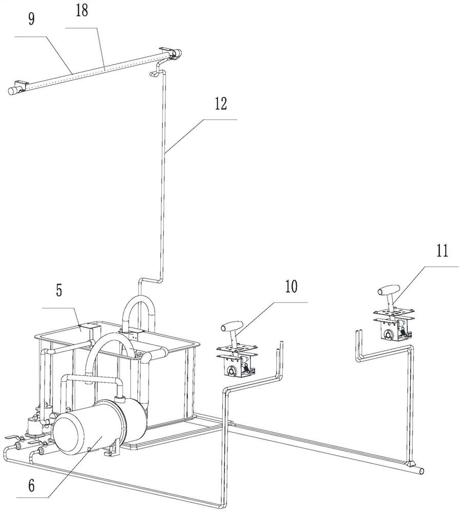 Water jetting game machine with atmosphere device