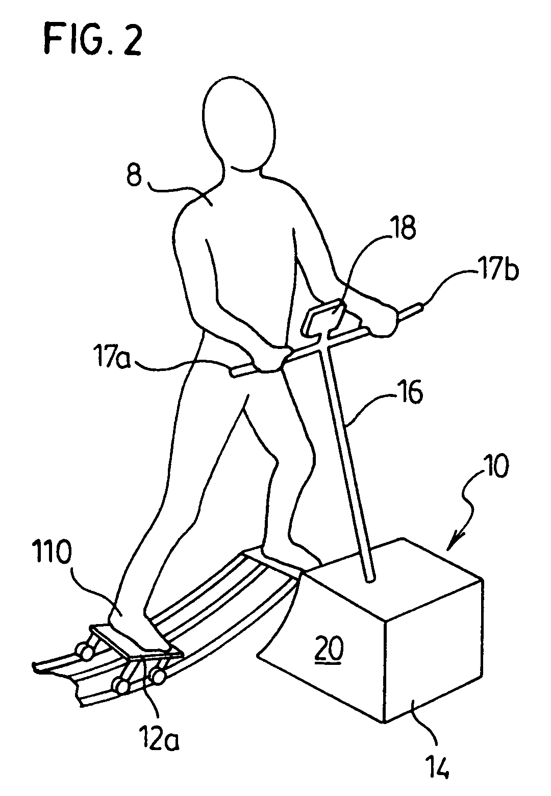 Exercise apparatus for simulating skating movement