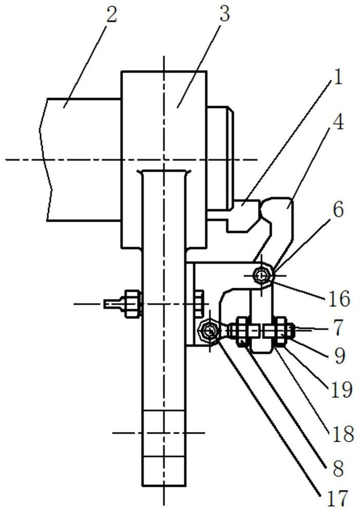 Hook-headed type wedge key anti-loosening device of railway wagon and railway wagon