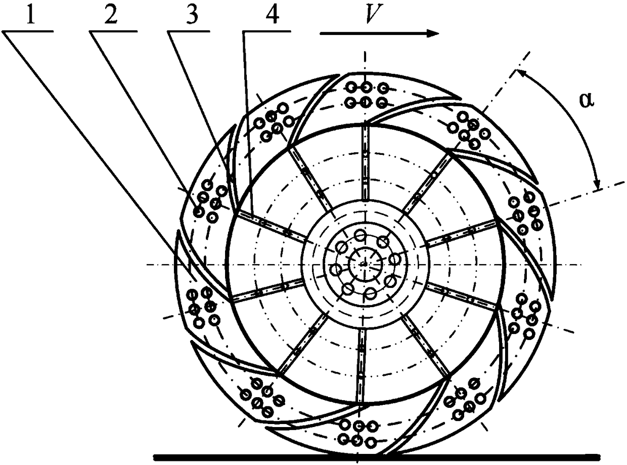 Non-inflation safety wheel of combined type heat dissipation structure