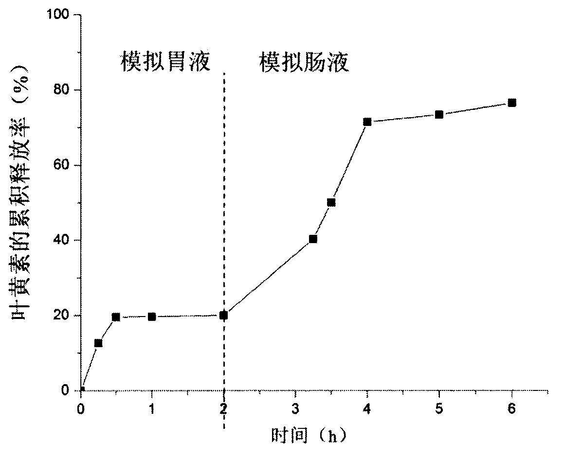 Xanthophylls nano dispersion liquid with control release property as well as preparation method