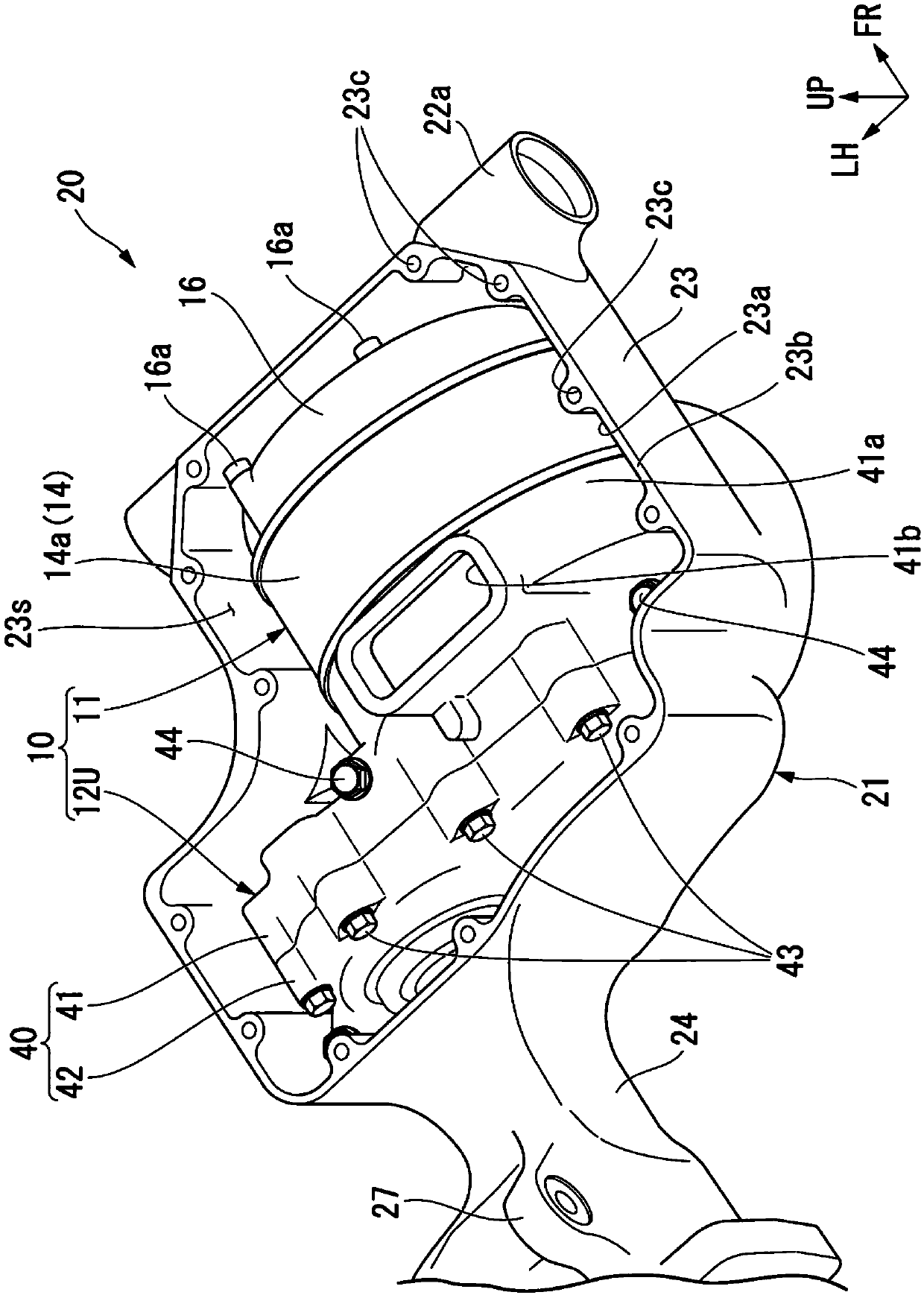 Swing arm structure for saddle riding electric vehicle