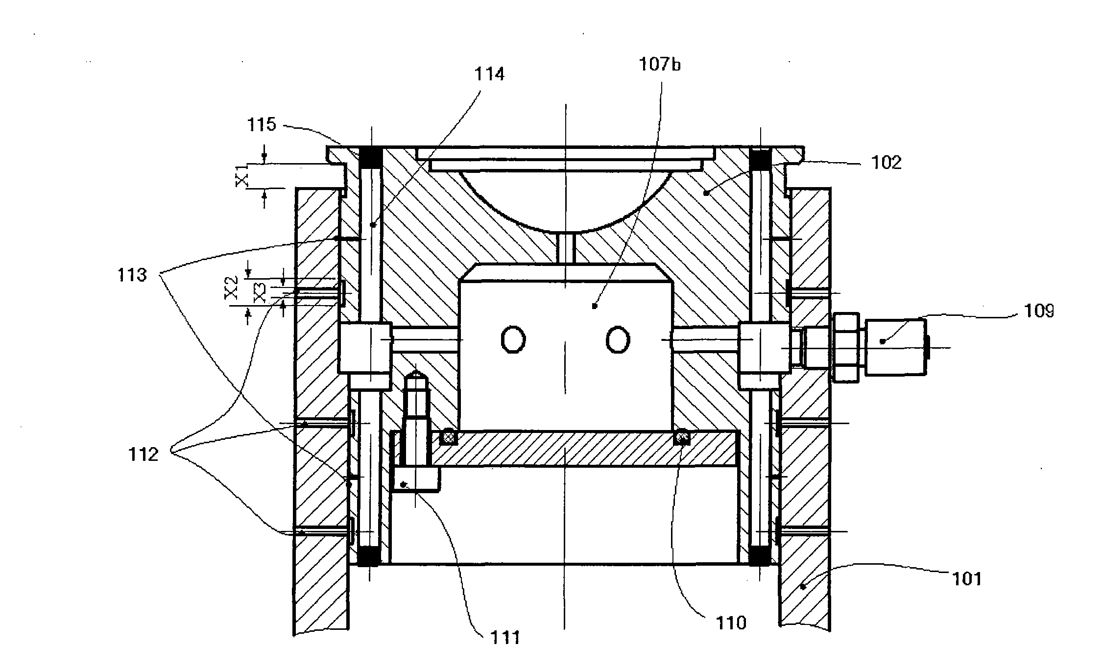 Air type position compensation device