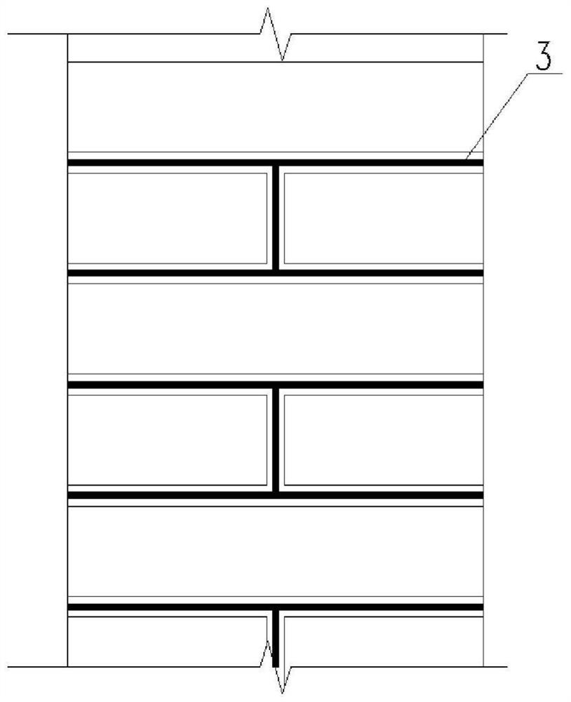 Mesh fiber structure for reinforcing plain brick wall