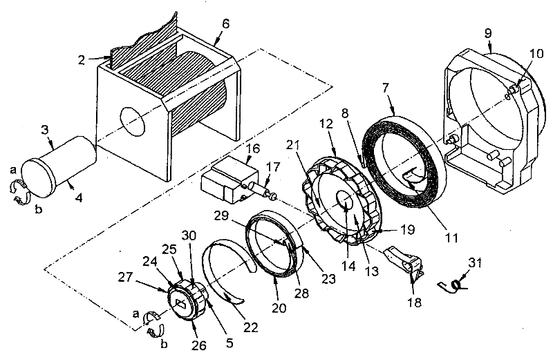 Seat belt automatic retractor with free wheel clutch