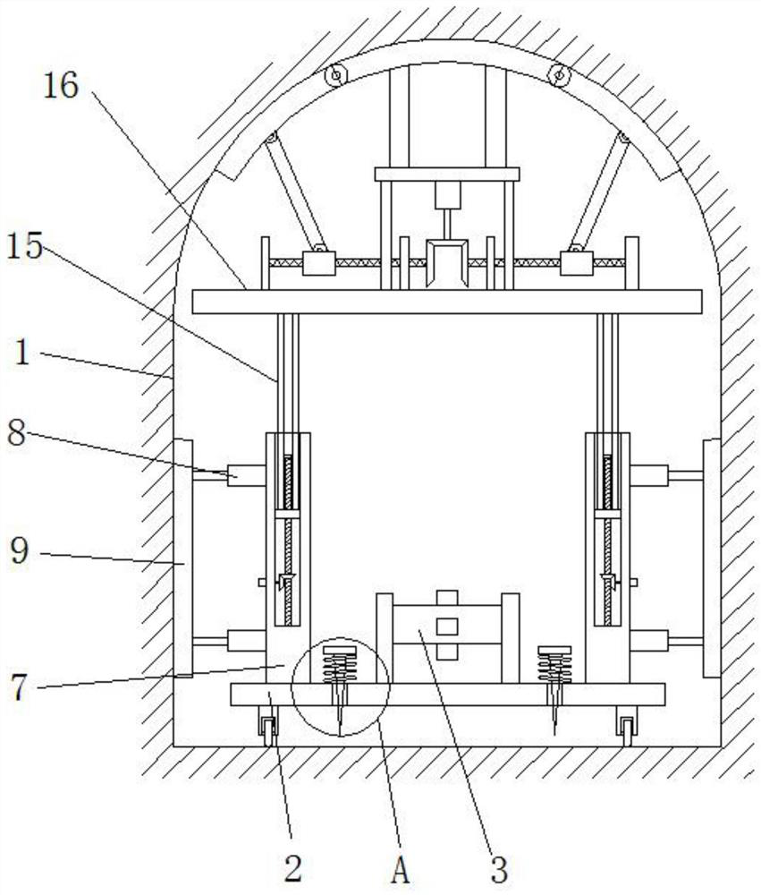 Reinforced supporting device for roadway