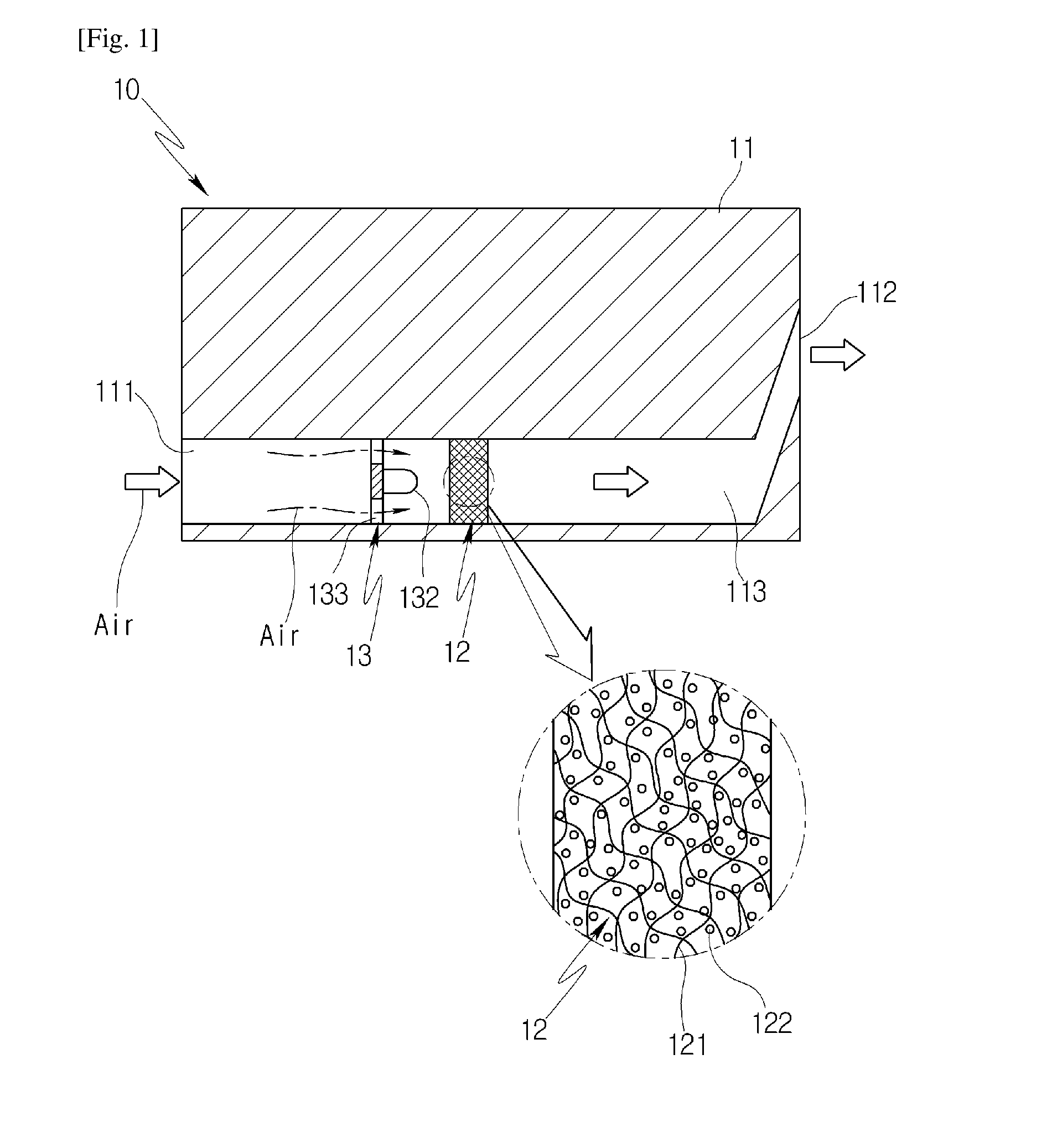 Air purifying apparatus using ultra violet light emitting diode