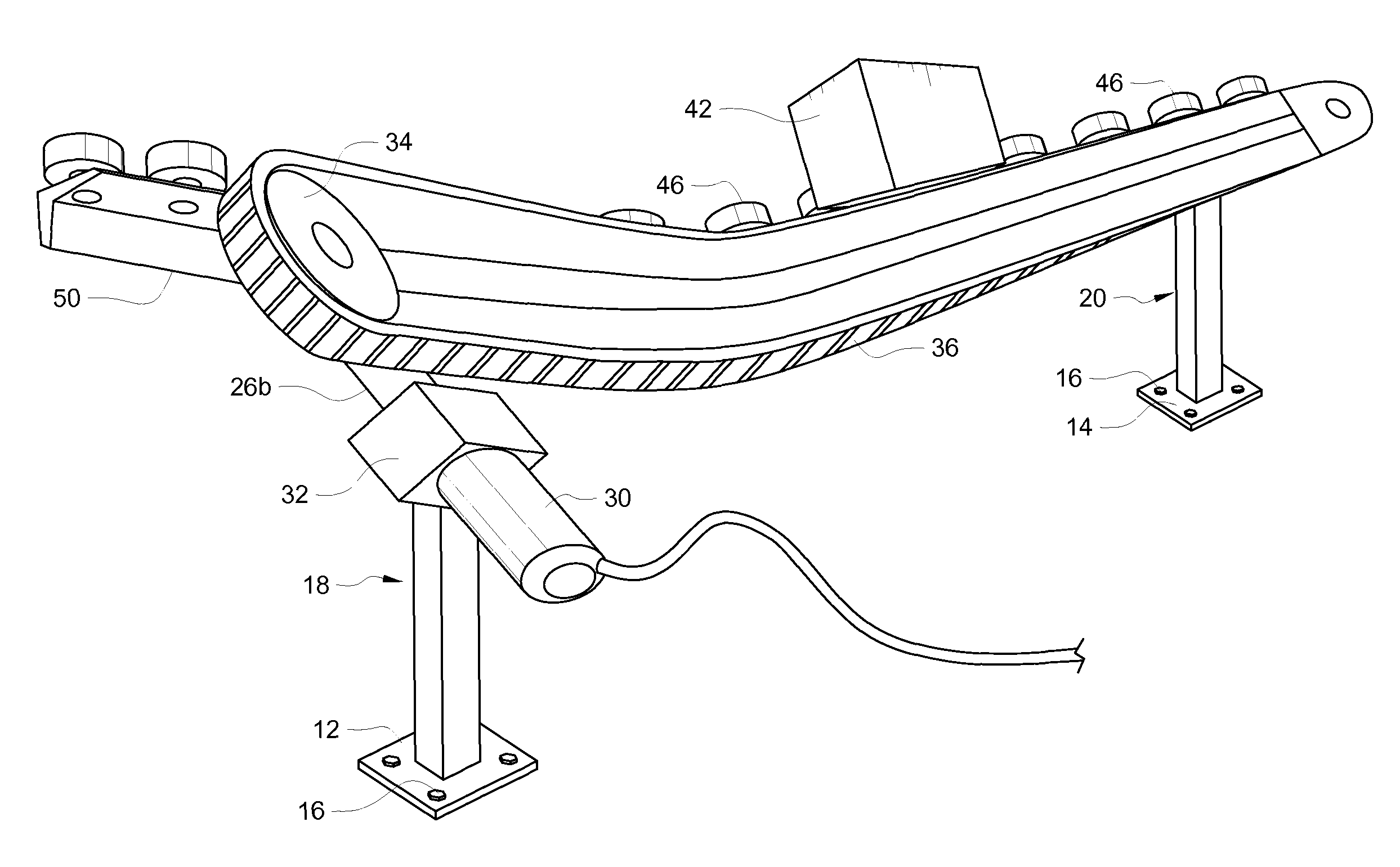 V-shaped product conveyor