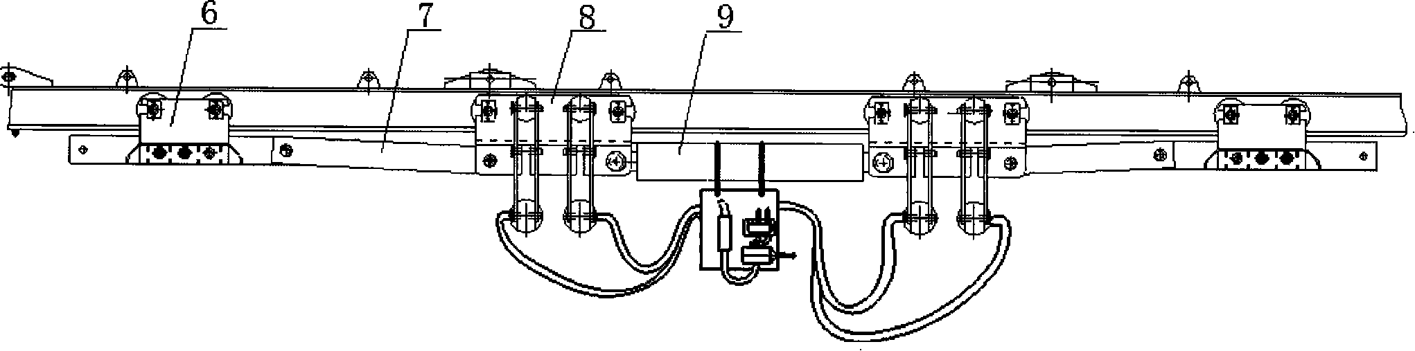 Laneway flexible conduit wiring conveying monorail crane