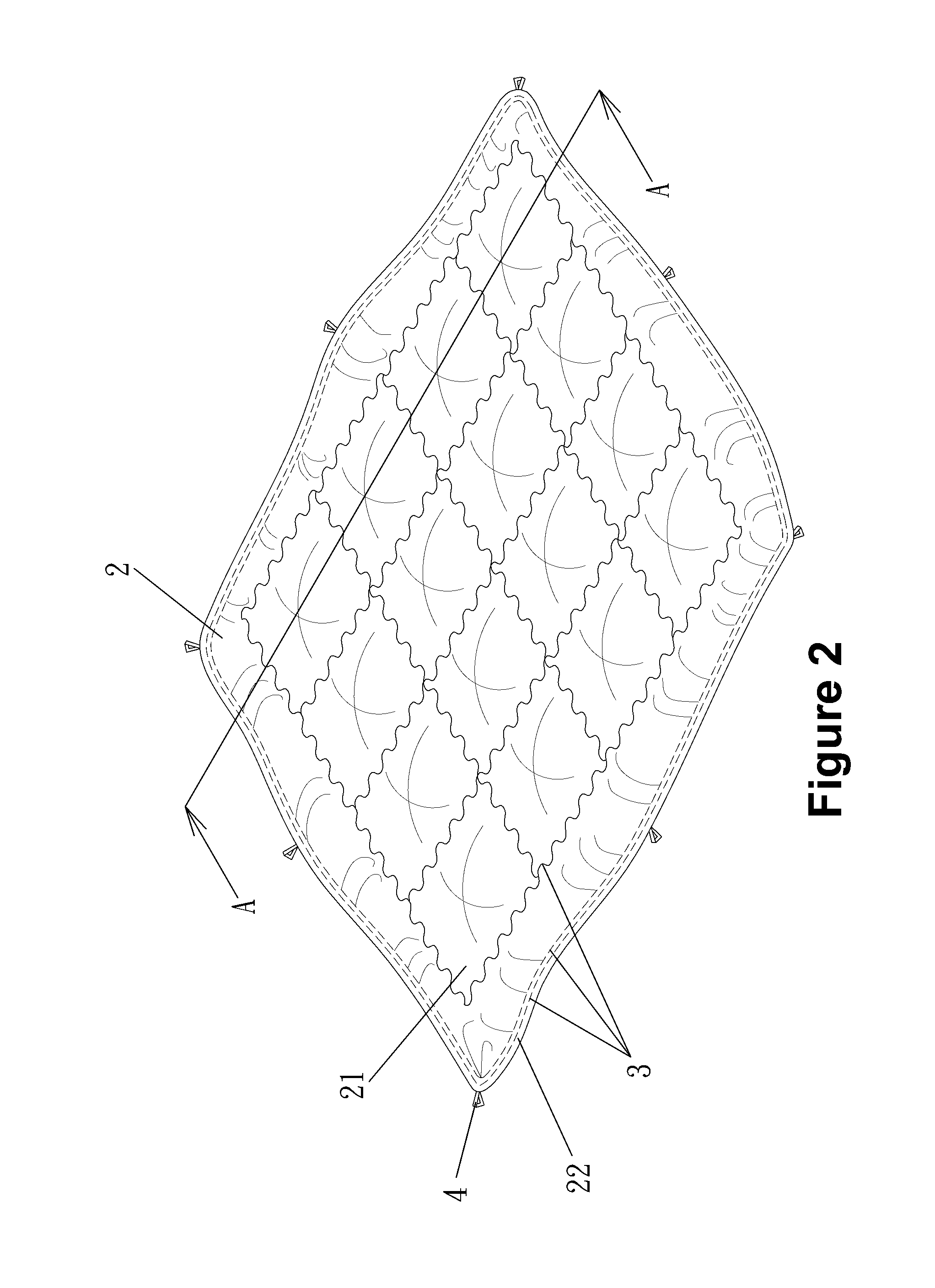 Washable long-filament fiber quilt