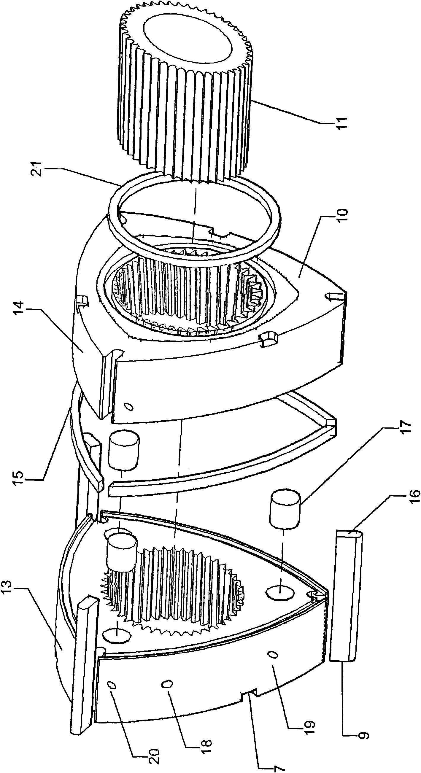 Active clearance compensation type cycloid pump/ motor device