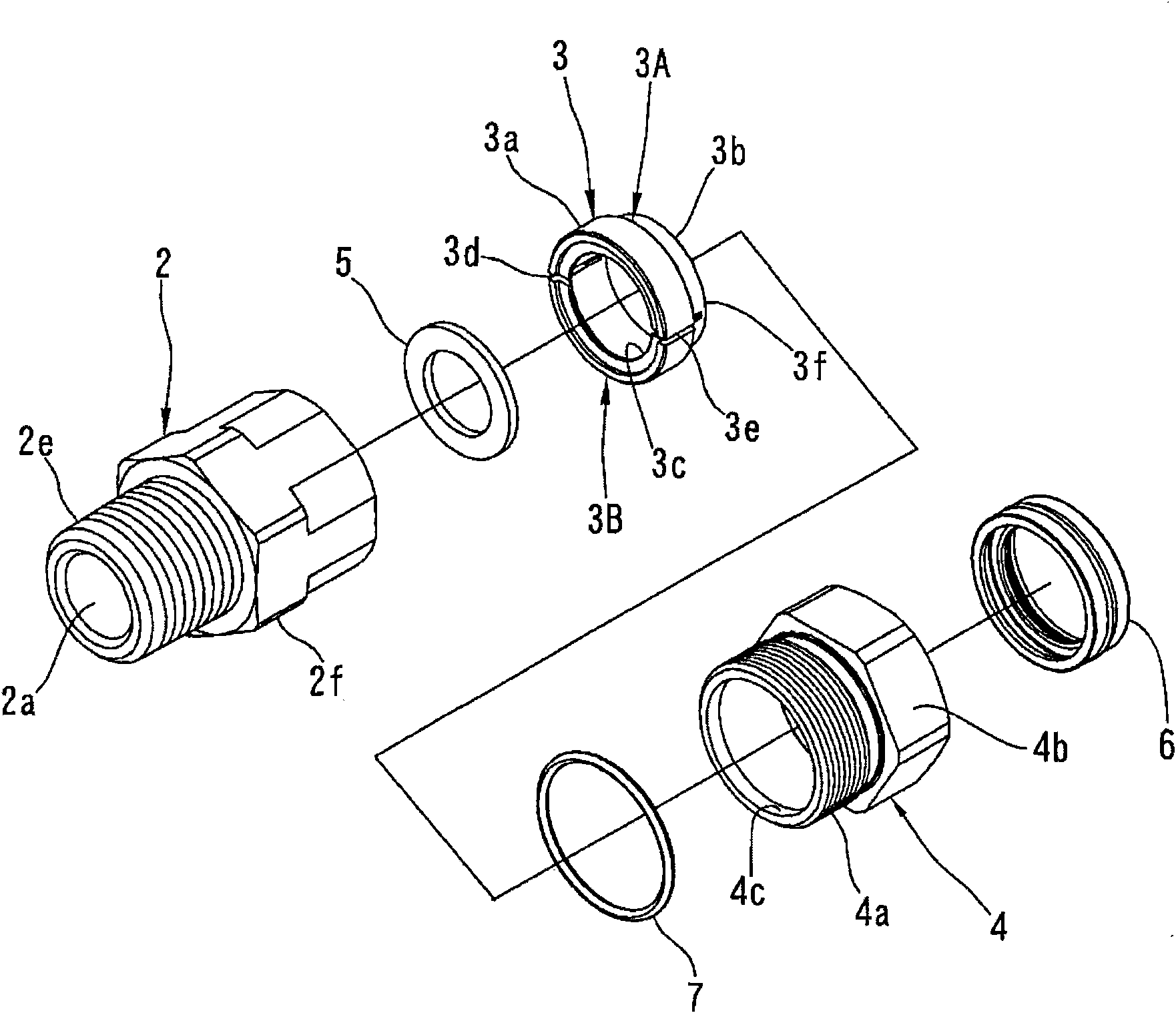 Connecting device for flexible gas tube