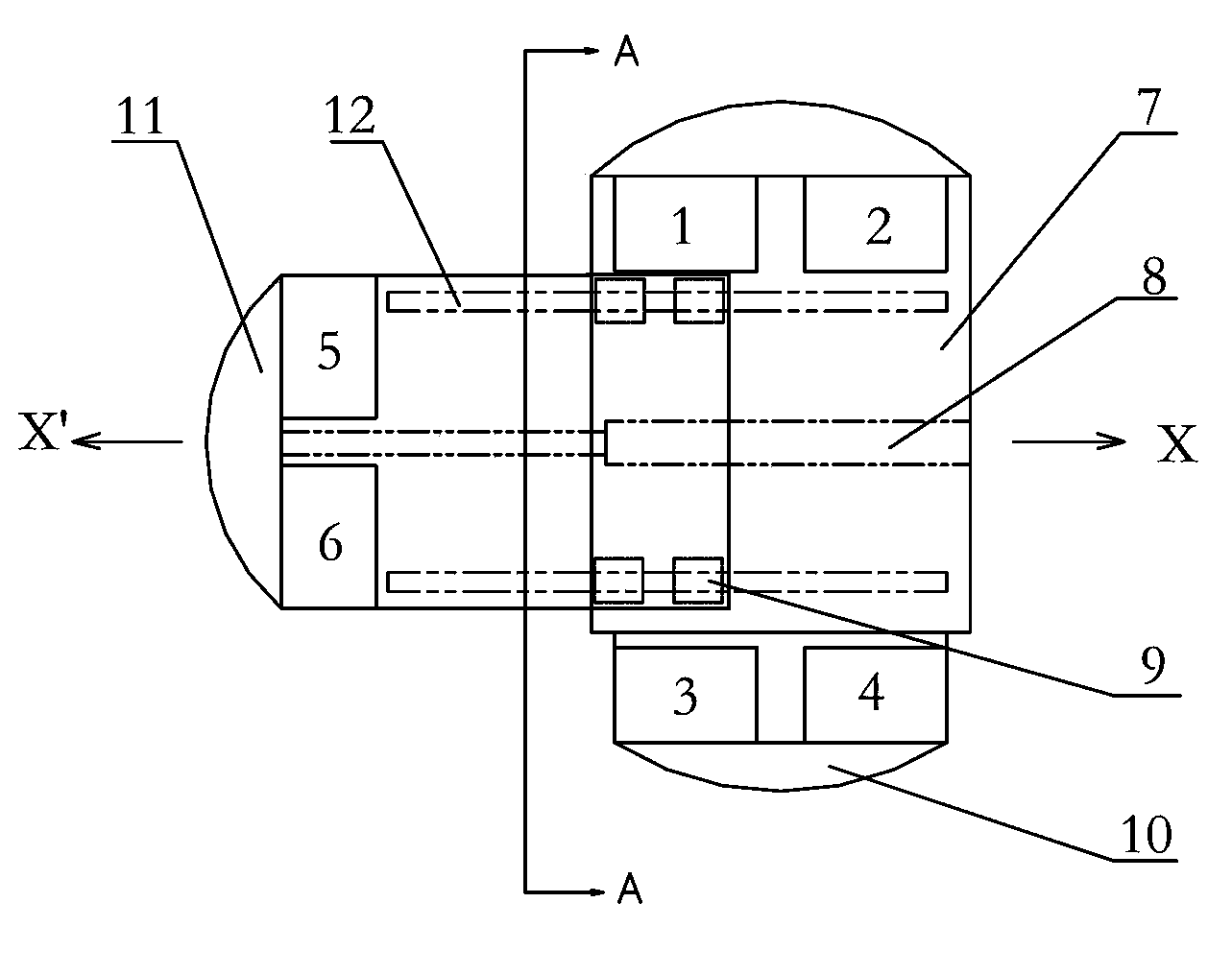 Robot running mechanism with dual purpose of overwater and underwater operations