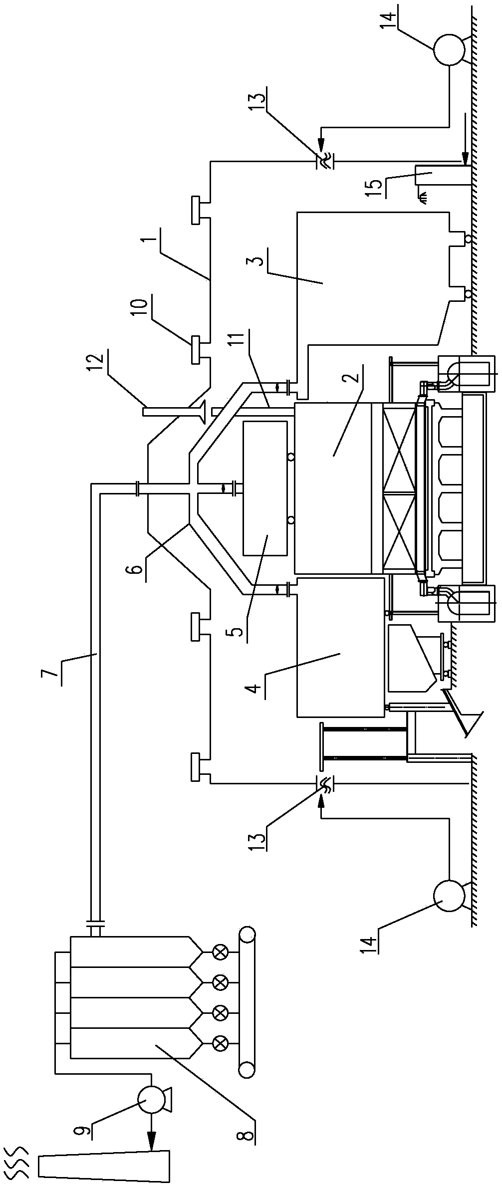 Coke oven smoke dust fullytotally-closed centralized collection and treatment apparatus