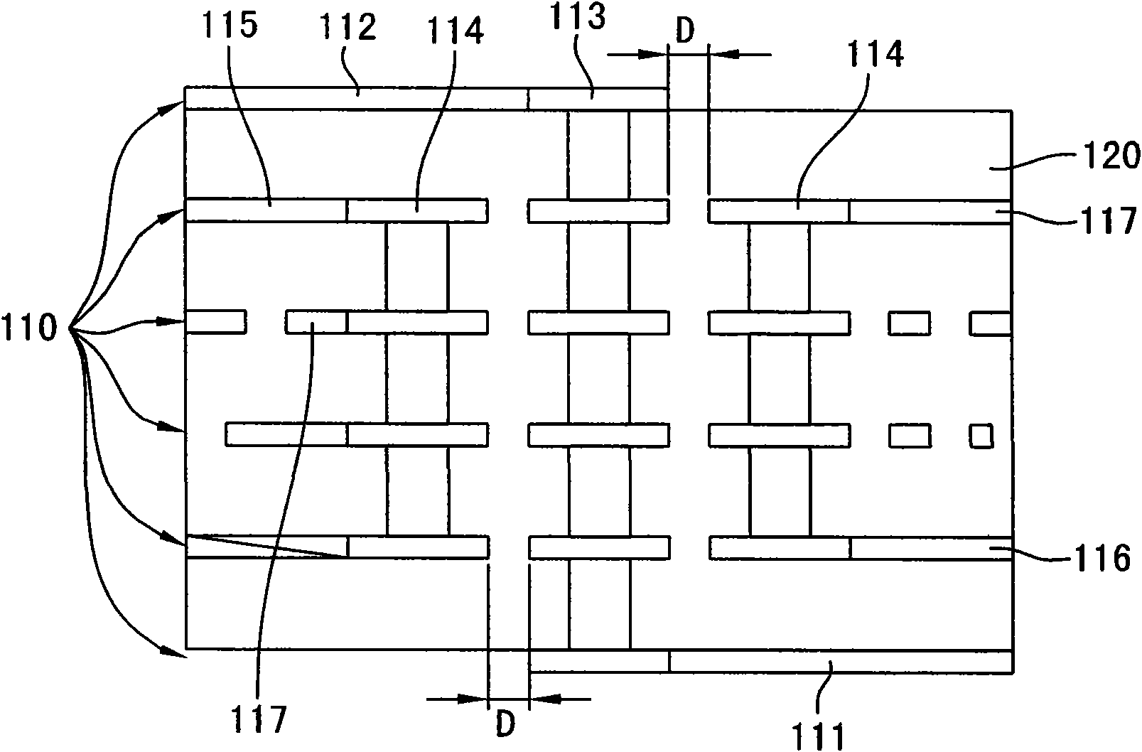 Transmission hole of matched high frequency broadband impedance