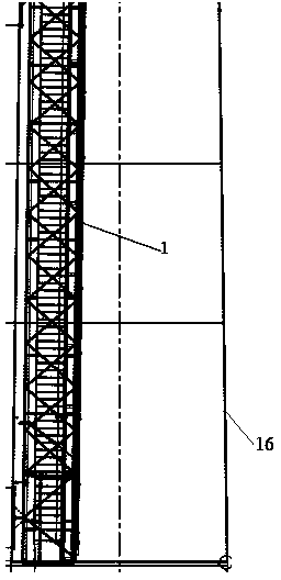 Tower drum internal integration truss device and installation method thereof