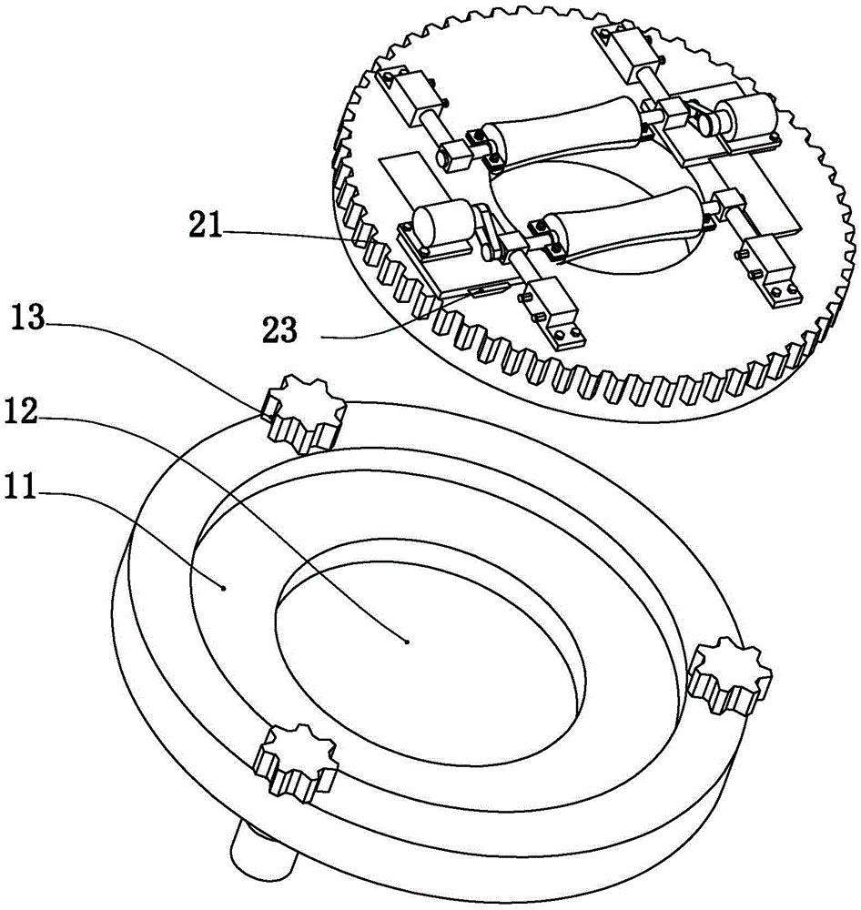 A profile laser cutting feeding mechanism with replaceable profile clamping wheel