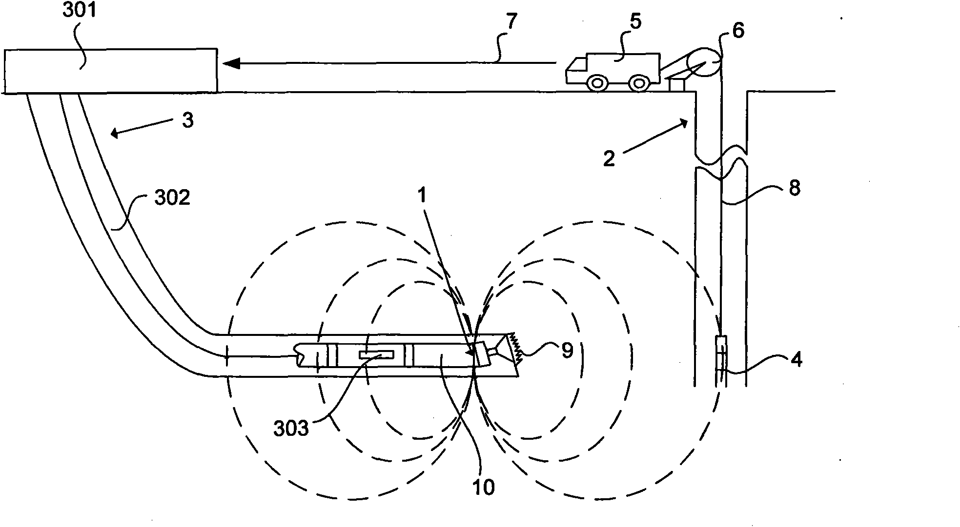 Alternating magnetic field guiding device