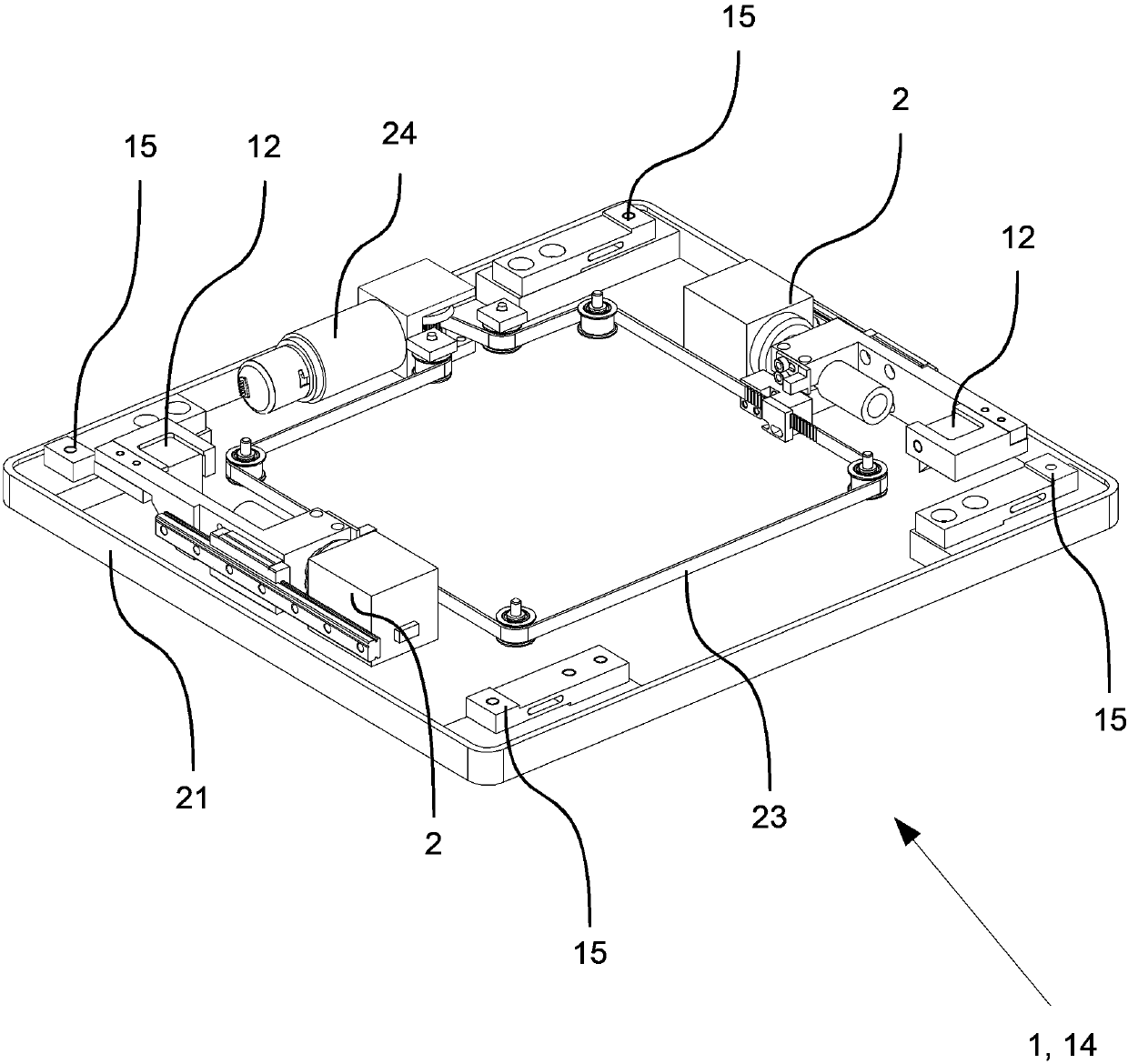 Measurement device and method used for screen printing machine and stencil printing machine