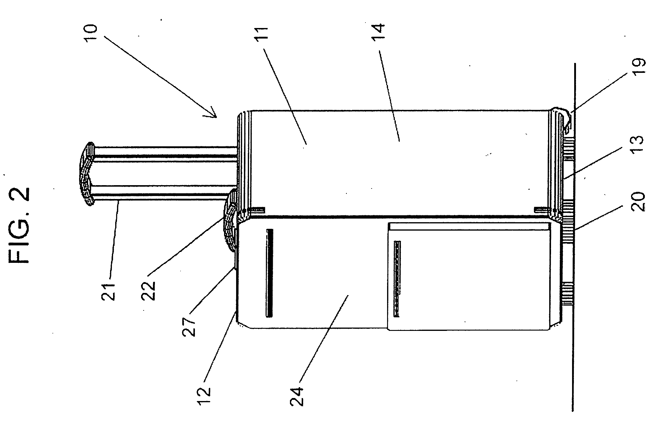 Container with built-in weighing device
