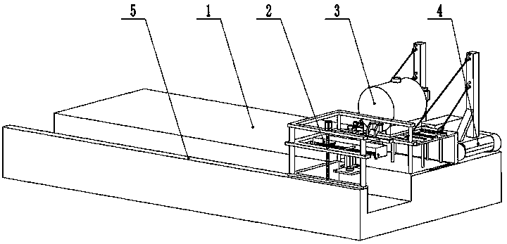 Automatic laying system of subway station platform door insulating sand