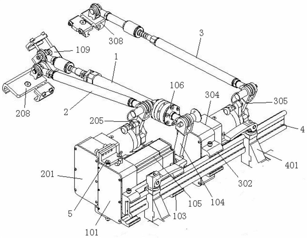 Actuating mechanism system of automatic driving robot