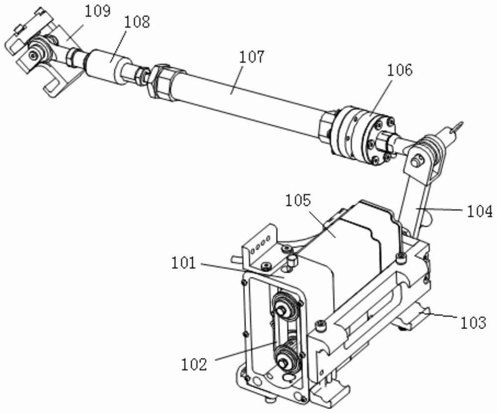 Actuating mechanism system of automatic driving robot