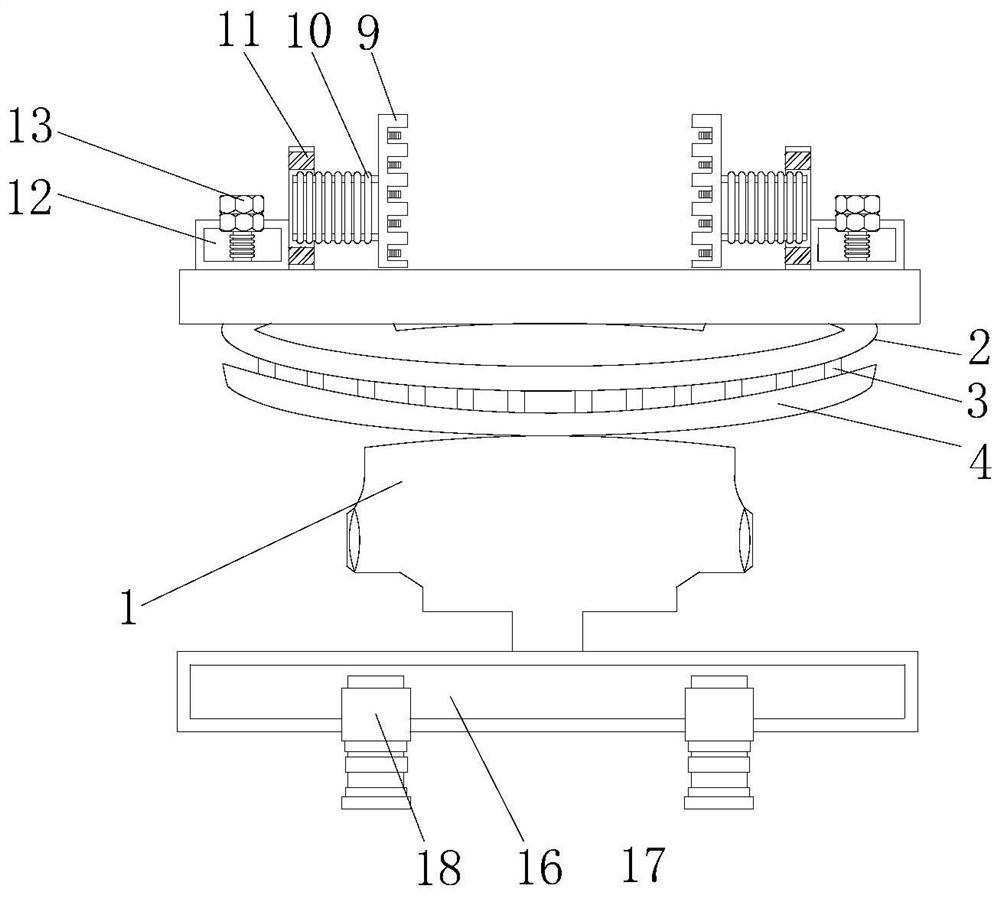 Angle adjusting device of laser sensor